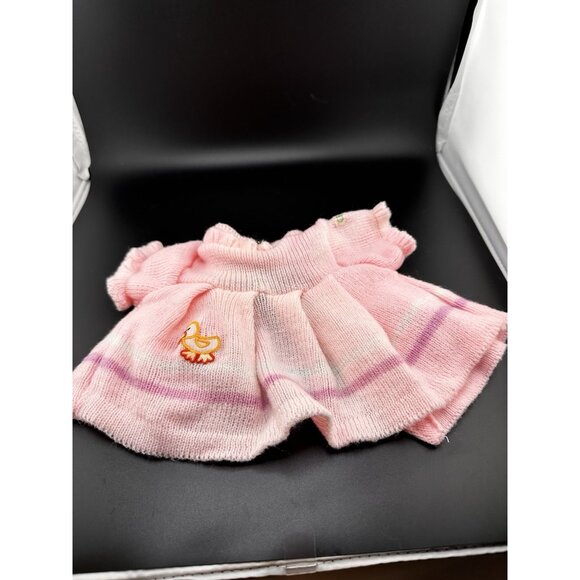 VTG Cabbage Patch Kids Pink Ducky Dress Top Doll CPK Knit Outfit 1983 Coleco - Picture 1 of 9